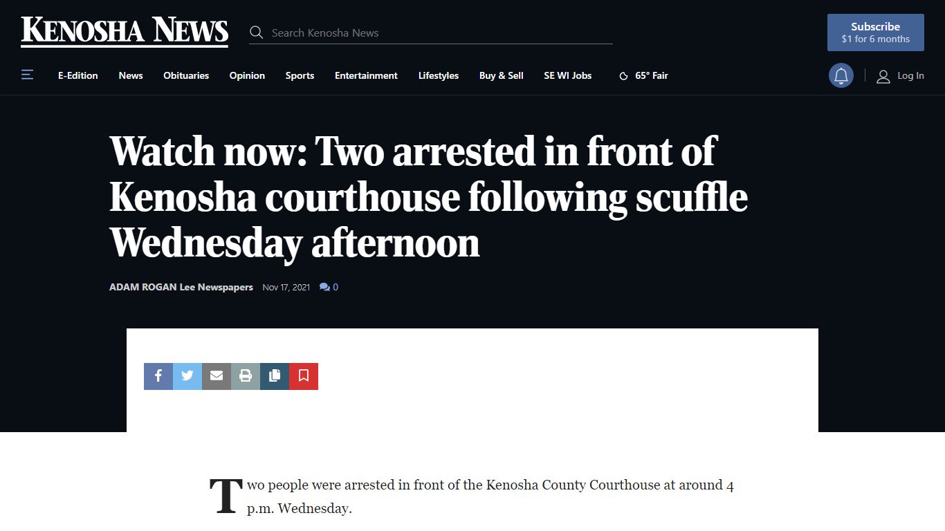 Watch now: Two arrested in front of Kenosha courthouse following ...